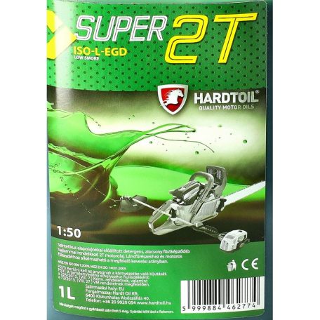 Olaj 2 ütemű HARDTOIL 1 liter super 2t adagolóval zöld