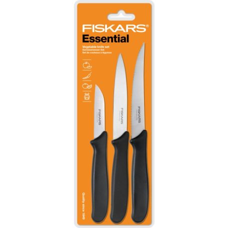 Fiskars Essential zöldségkés készlet (3 részes) (1023785)