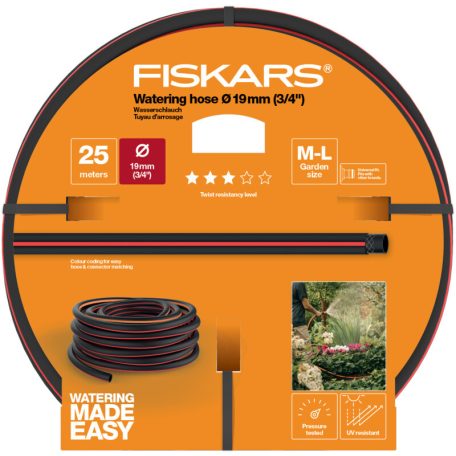 Fiskars Solid locsolótömlő 19 mm (3/4") 25 m Q3 (1027100)
