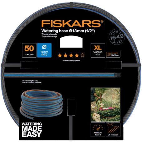 Fiskars Comfort locsolótömlő 13 mm (1/2") 50 m Q4 (1027106)