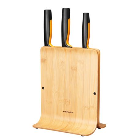 Fiskars Functional Form késblokk 3 késsel, bambusz blokkban (1057553)