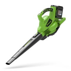   Lombfúvó-szívó akkumulátoros Greenworks GD24X2BV 48v, 312km/h, +gyűjtő, akku és töltő nélkül
