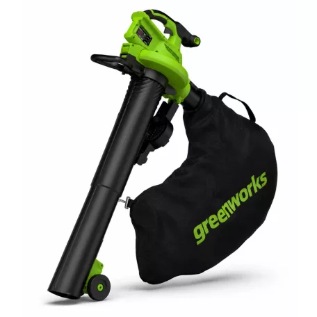Lombfúvó-szívó akkumulátoros Greenworks BL48L01-01 akku és töltő nélkül