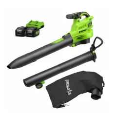   Lombfúvó-szívó akkumulátoros Greenworks BL48L421-01 akkumulátorral és töltővel