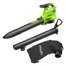 Lombfúvó-szívó akkumulátoros Greenworks BL48L421-01 akkumulátorral és töltővel