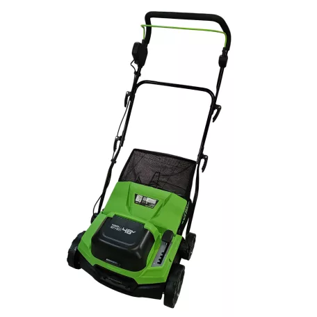 Gyepszellőztető gyűjtős akkumulátoros Greenworks GD2X24SC38II 2x24v akku és töltő nélkül