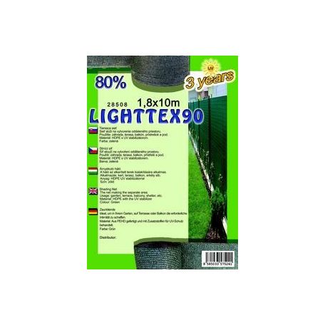 Árnyékoló háló LIGHTTEX90 1,8x10m zöld 80% (28508)