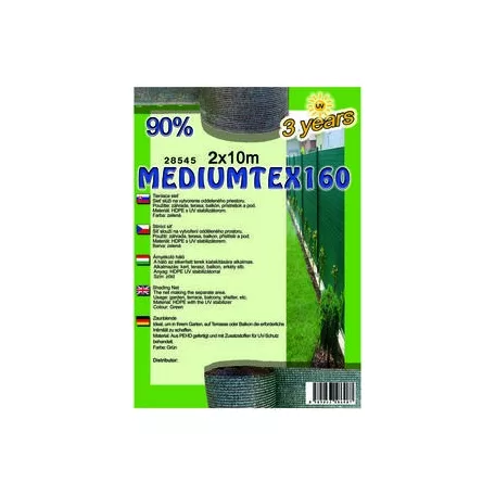 Árnyékoló háló MEDIUMTEX160 1,8x10m zöld 90% (28521)