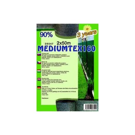 Árnyékoló háló MEDIUMTEX160 2x50m zöld 90% (28547)