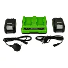 Akkumulátor és töltő induló készlet Greenworks GSK24B4X 24v, 2x4ah akku és 2a töltő