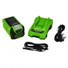 Akkumulátor és töltő induló készlet Greenworks GSK40B2 2ah akku és 2ah töltő 40v