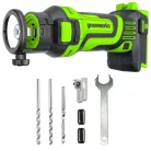 Marógép Greenworks G24SS akkumulátoros 24v, vmélység fa: 31,5mm, akku-töltő nélkül