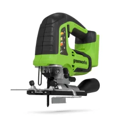   Szúrófűrész akkumulátoros Greenworks GD24JS 24v, fa: 100mm, fém: 8mm, dekopir, akku és töltő nélkül
