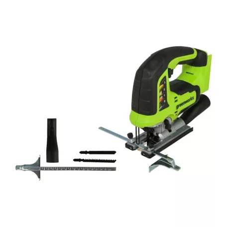 Szúrófűrész akkumulátoros Greenworks GD24JS 24v, fa: 100mm, fém: 8mm, dekopir, akku és töltő nélkül