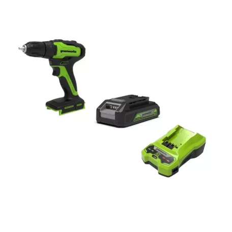 Fúró-csavarozó akkumulátoros Greenworks GD24DD35K2 24v, 35 nm, akkuval és töltővel