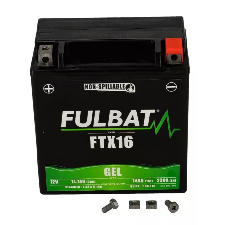 Akkumulátor Fulbat  zselés, ftx16 (husqvarna), 12v, 14ah , +- polaritású, ftx16