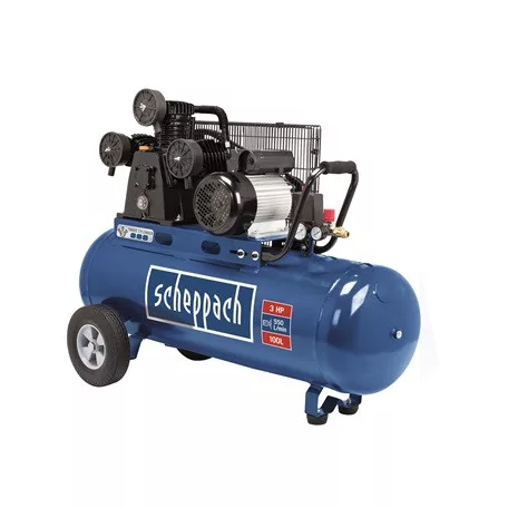 Scheppach HC 550 tc - olajkenésű háromhengeres ékszíjas kompresszor 100 l
