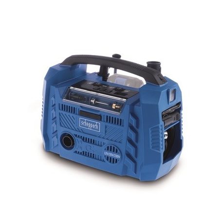 Scheppach Air Force 6-akkus hibrid kompresszor-IXES 20V,12V,230V(akkués töltő né