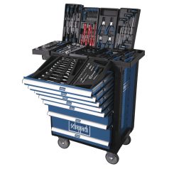   Scheppach TW 1000 - Műhelykocsi szerszámokkal, 7 fiókos, 263 db-os