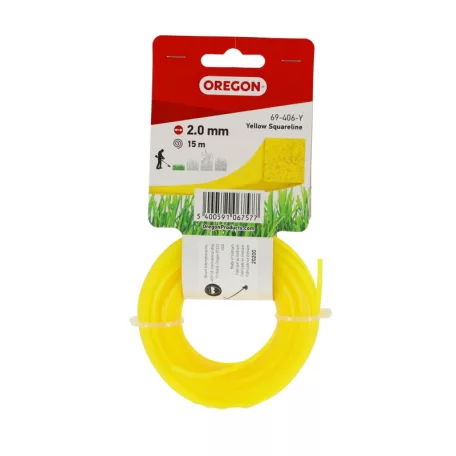 Damil 2.0mm szögletes Oregon  15m sárga akasztóval