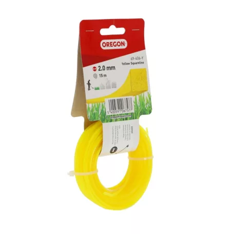 Damil 2.0mm szögletes Oregon  15m sárga akasztóval