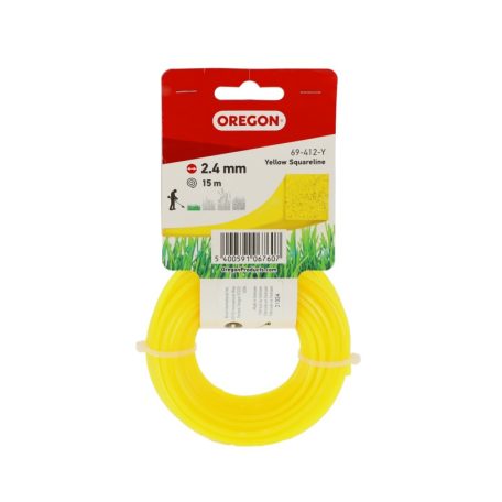 Damil 2.4mm szögletes Oregon  15m sárga akasztóval