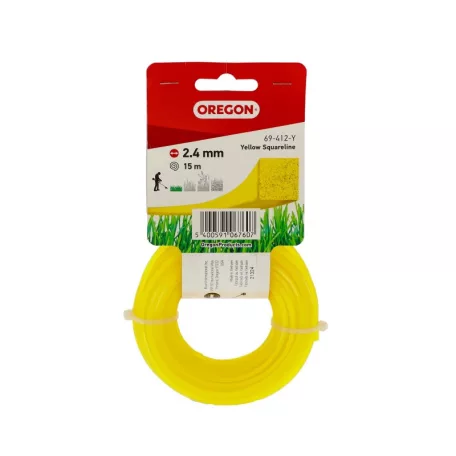Damil 2.4mm szögletes Oregon  15m sárga akasztóval
