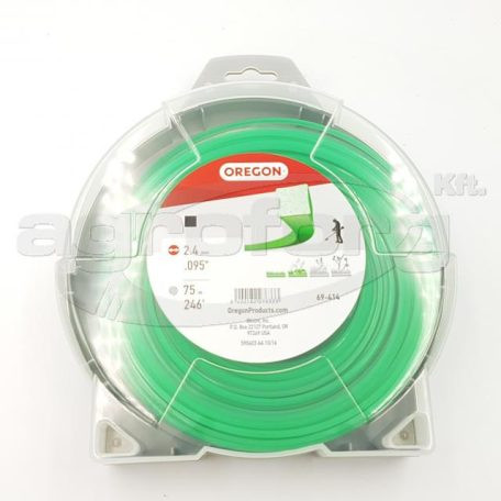 Damil 2.4mm szögletes Oregon  75 m, zöld