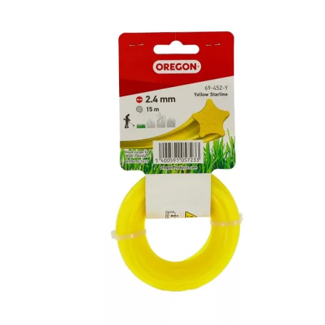 Damil 2.4mm csillag Oregon  15m sárga akasztóval