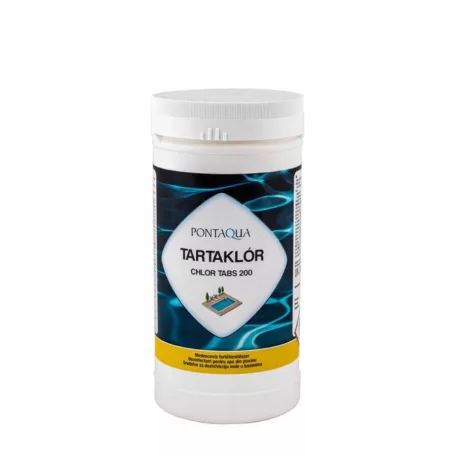 Pontaqua Tartaklór (200 gr) 1 kg /Medence vizét védi a baktériumtól, gombától és algától/ (CLT010)