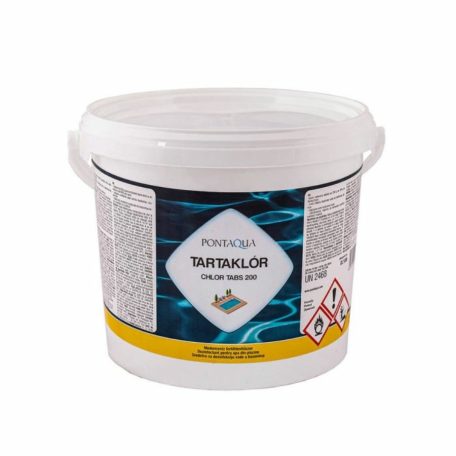 Pontaqua tartaklór (200 gr) 3 kg /Medence vizét védi a baktériumtól,gombától és algától/ (CLT030)
