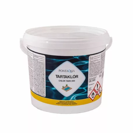 Pontaqua tartaklór (200 gr) 3 kg /Medence vizét védi a baktériumtól,gombától és algától/ (CLT030)