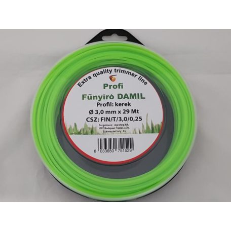Damil 3.0mm kerek   29 méter bliszteres olasz