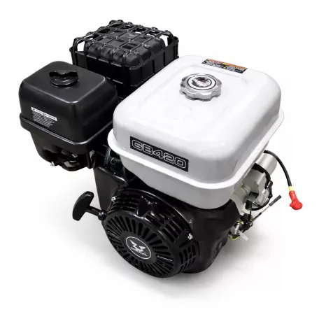 Motor vízszintes tengelyű Zongshen GB420E 420 cm3, 9 kw, benzines, 25x63mm, önindítós