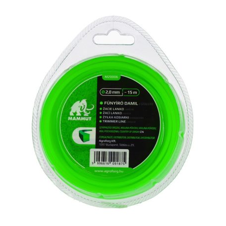 Damil 2.0mm szögletes 15 méter MAMMUT bliszteres