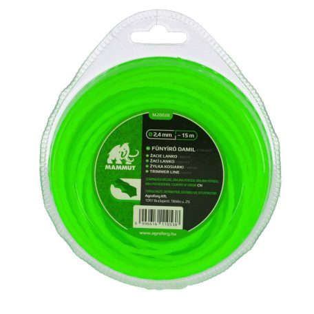 Damil 2.4mm szögletes csavart 15 méter MAMMUT bliszteres