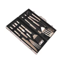   Riwall RBBQ 7S SET 7-részes rozsdamentes acél grilleszköz készlet kofferben
