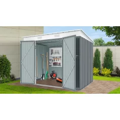  Riwall RMSP 6x8 fém kerti tároló 2,4 x 1,8 m lapostetővel (antracit)