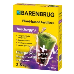   Barenbrug Turfcharge®+ gyeptrágya NPK 12+3+6+65 % szerves anyag 2,5 kg