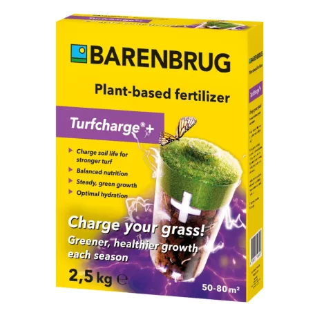 Barenbrug Turfcharge®+ gyeptrágya NPK 12+3+6+65 % szerves anyag 2,5 kg